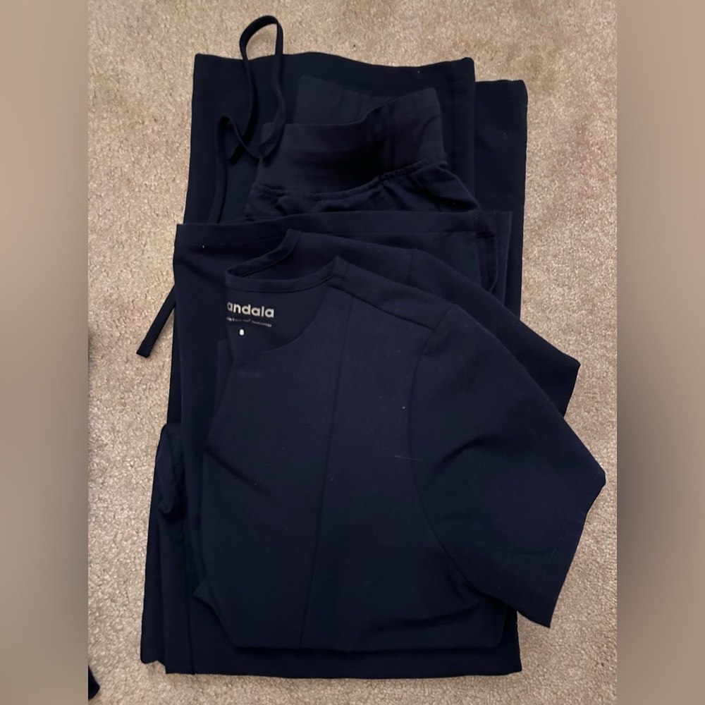 Mandala Navy scrub set.